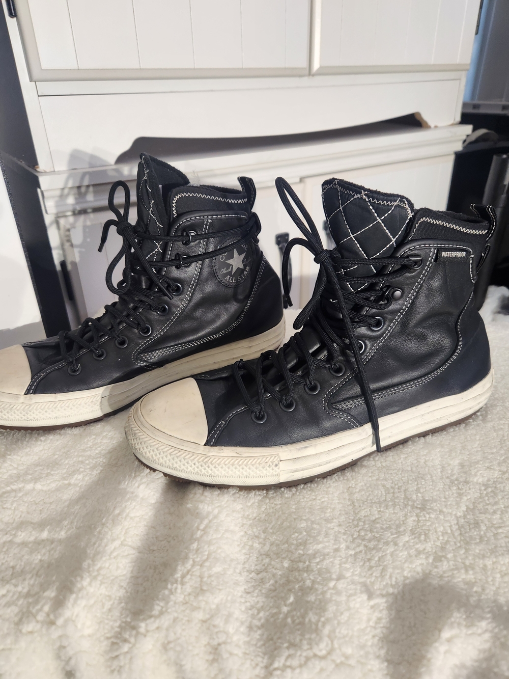 Converse Waterproof Men’s Black High-Top Sneakers